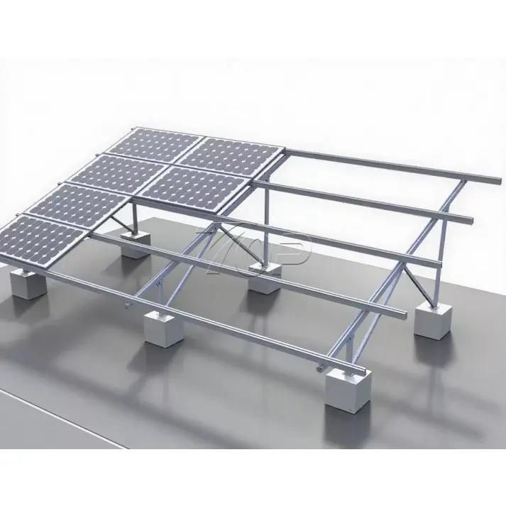 Sokongan PV Tanah Pemasangan Solar Asas Konkrit